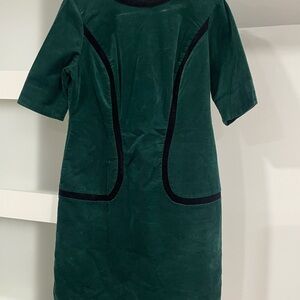 Boden corduroy Green Velvet Dress